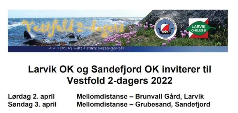 Påmeldingsfrist til Vestfold 2-dagers i morgen (tirsdag)